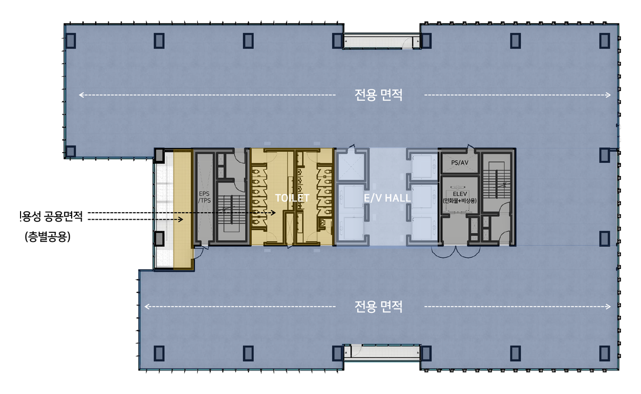 W Tower 기준층 평면도